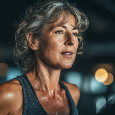 Активні люди старшого віку на тренуванні